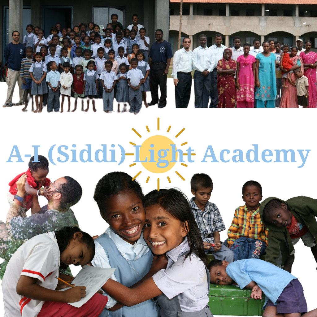 Gavin volunteering at the A-I (Siddi) Light Academy in India.