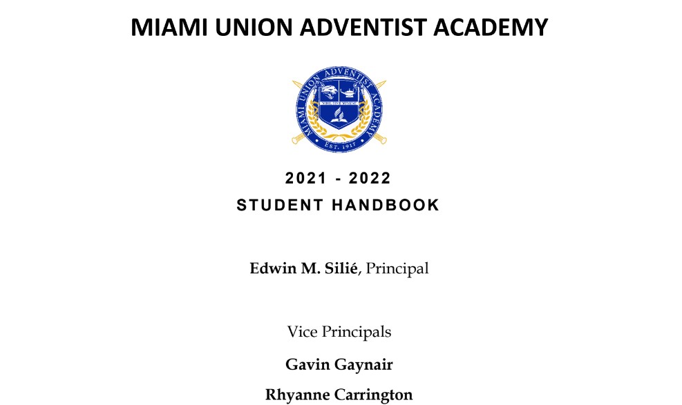 Student Handbook Sample